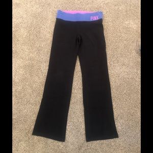 PINK Victoria’s Secret Black Yoga Pants Medium